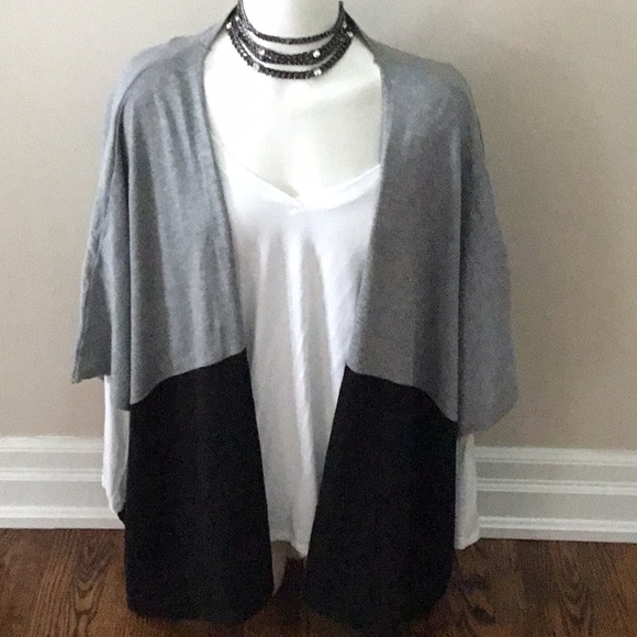 Colour Block Sweater Cape - Picture 1 of 8